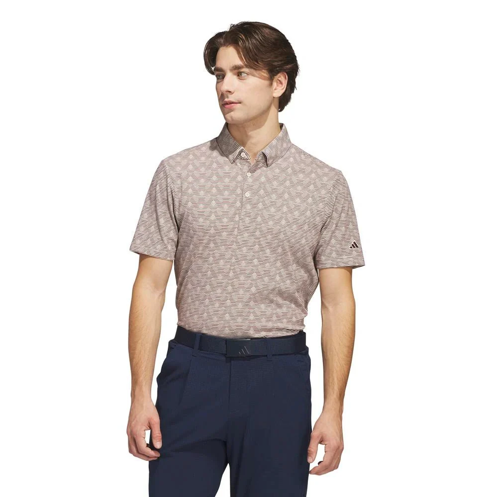 Adidas Go-To Printed Stripe Golf Polo - Image 2