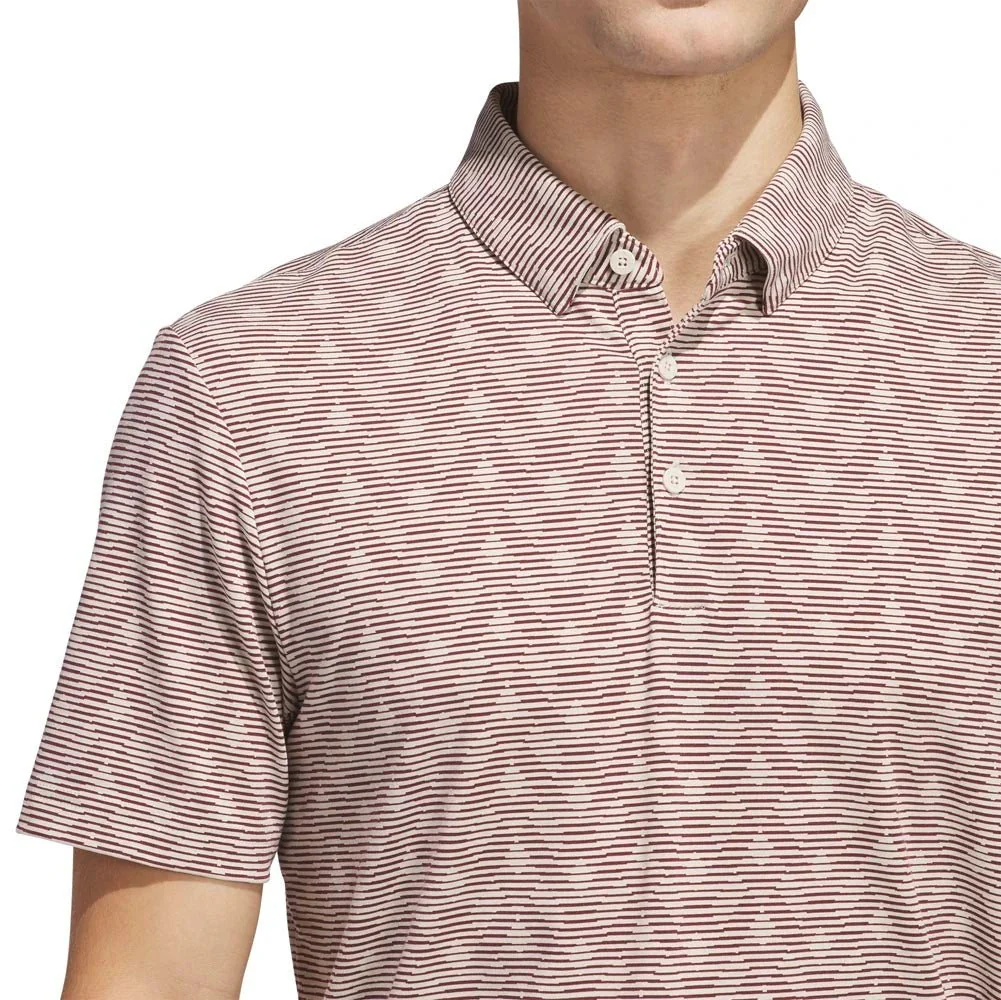 Adidas Go-To Printed Stripe Golf Polo - Image 5