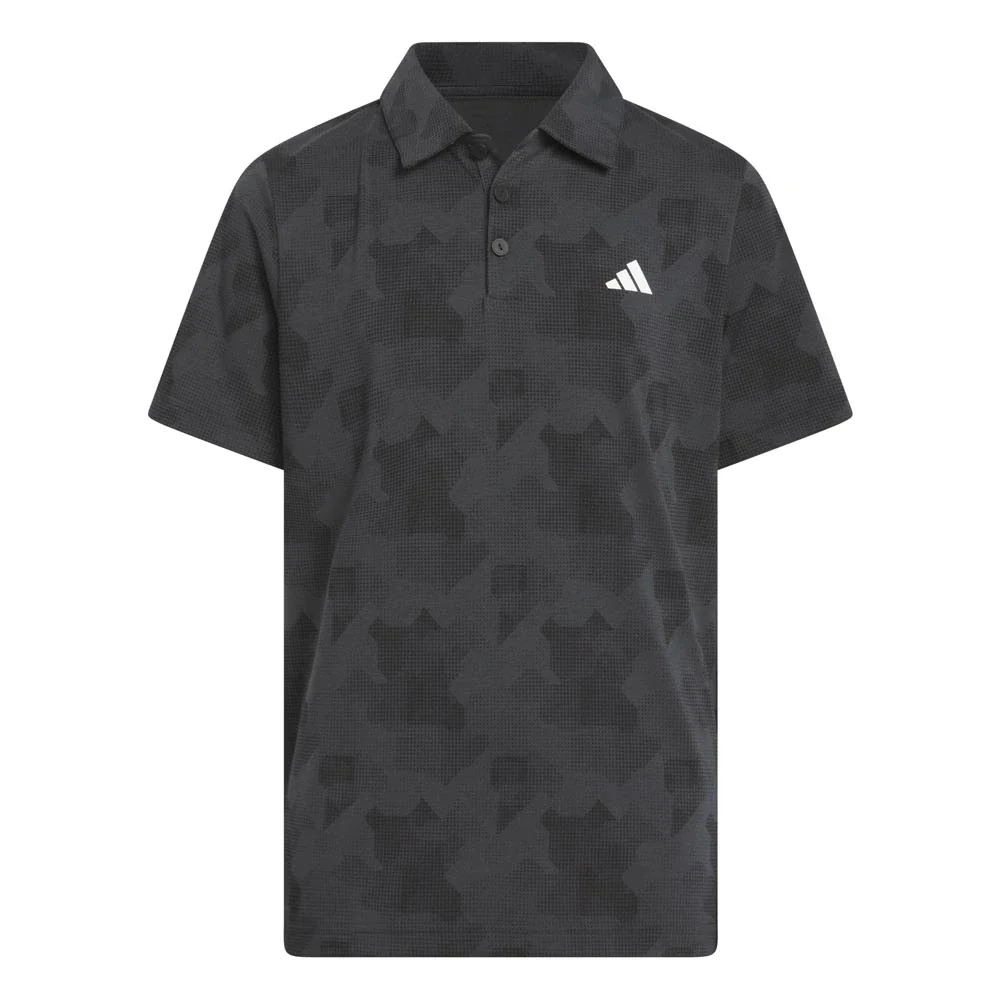 Adidas Junior Boys Printed Scripted Golf Polo