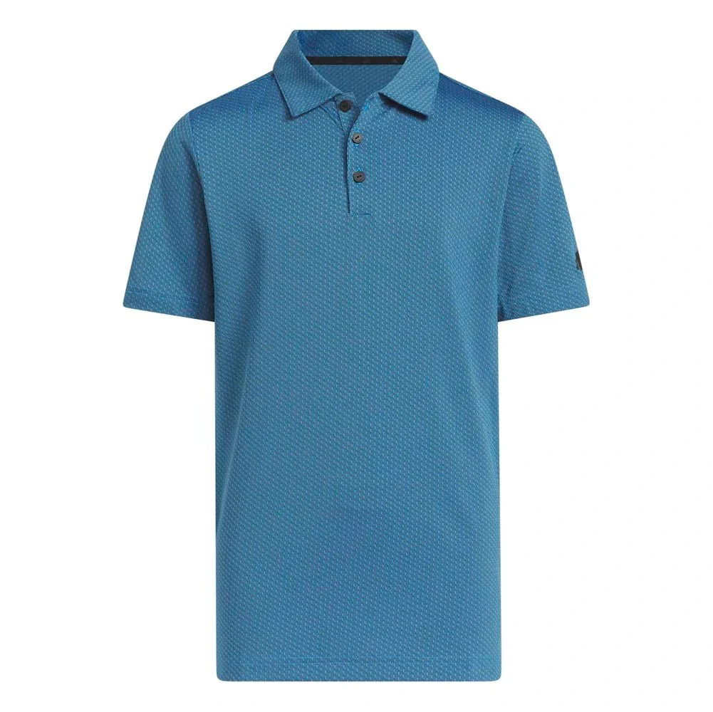 Adidas Junior Boys Textured Golf Polo