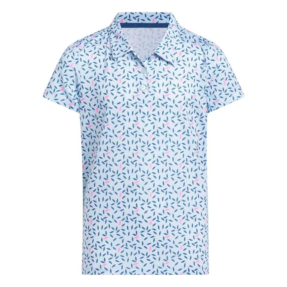 Adidas Junior Girls Printed Golf Polo