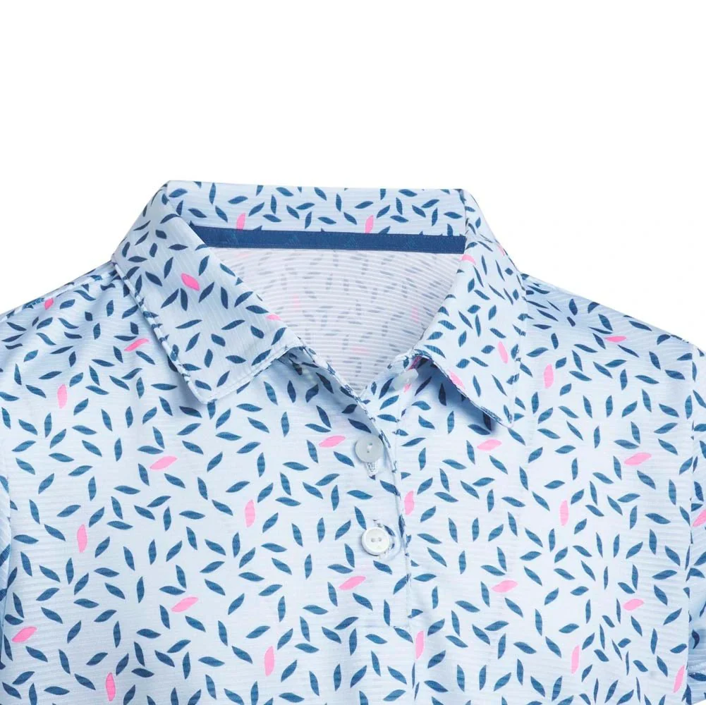 Adidas Junior Girls Printed Golf Polo - Image 5