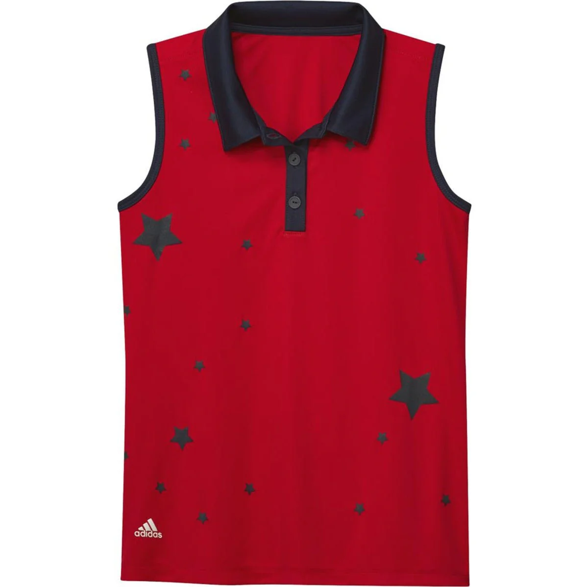 Adidas Junior Girls Printed Sleeveless Polo