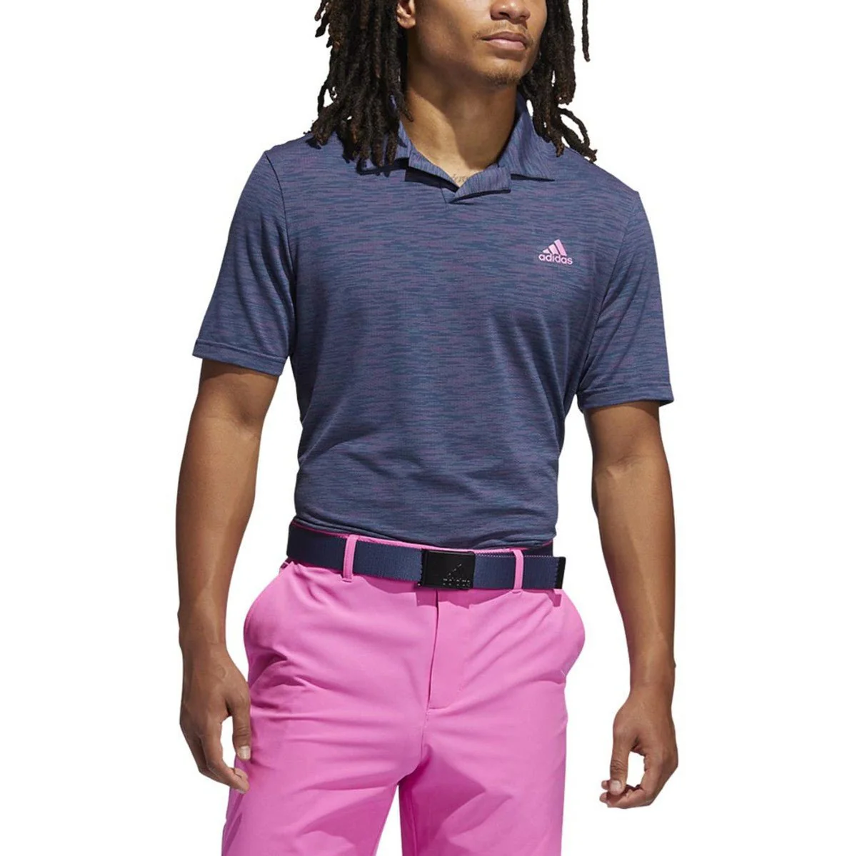 Adidas Mesh Broken Stripe Polo - Image 5