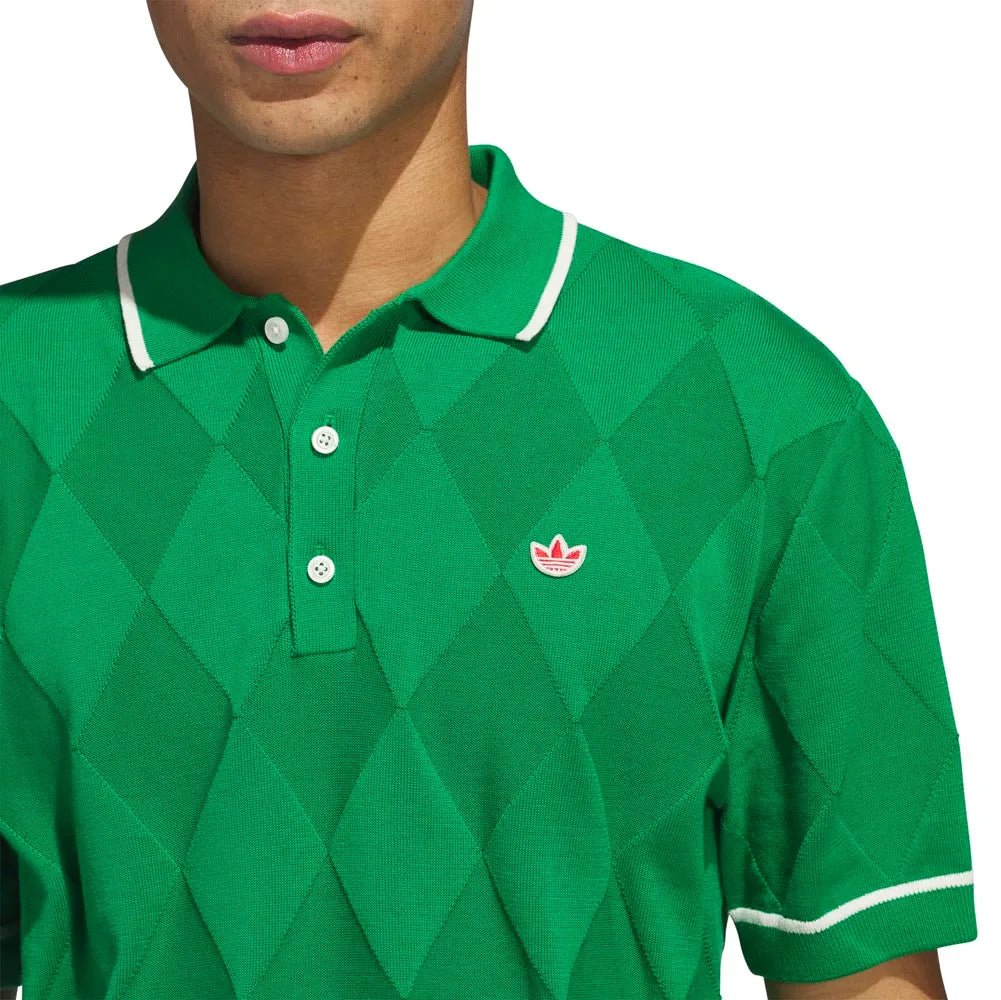 Adidas Originals Argyle Knit Golf Polo - Image 4