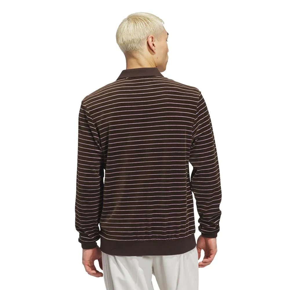 Adidas Originals Velour Long Sleeve Golf Polo - Image 3