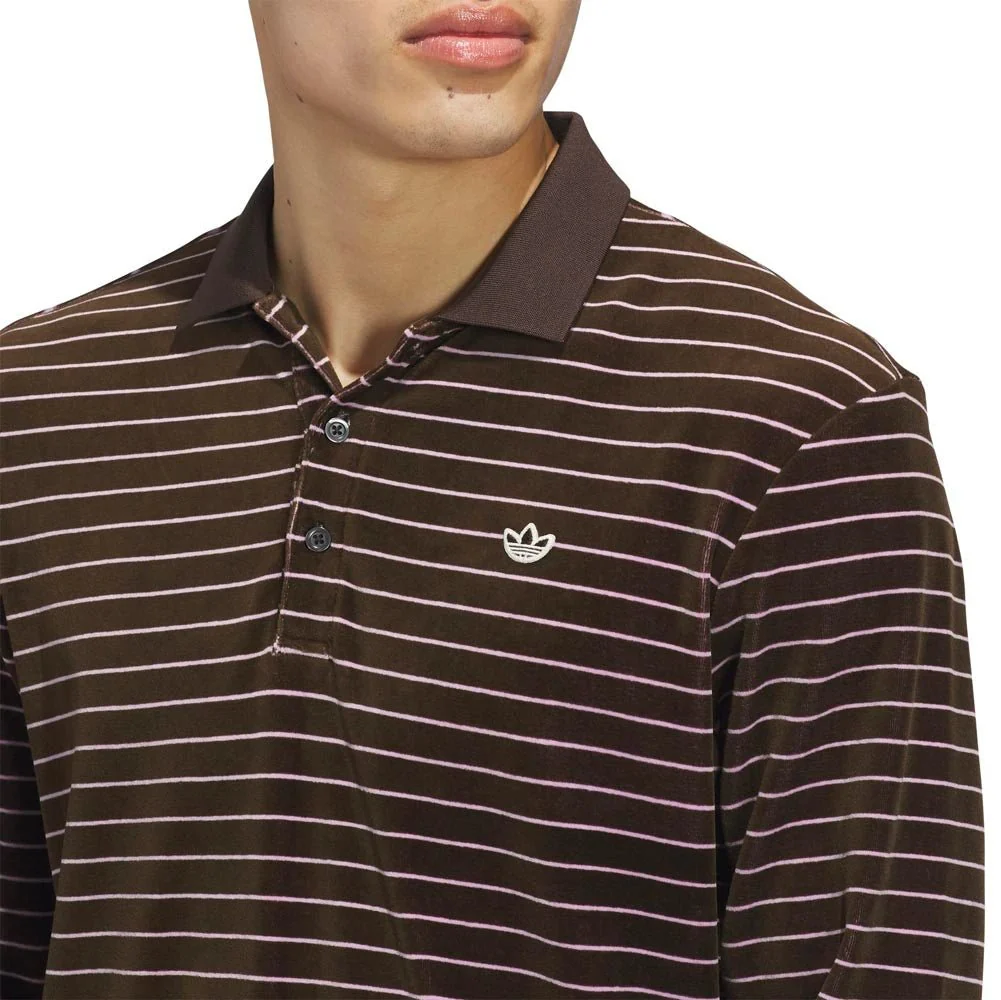 Adidas Originals Velour Long Sleeve Golf Polo - Image 4