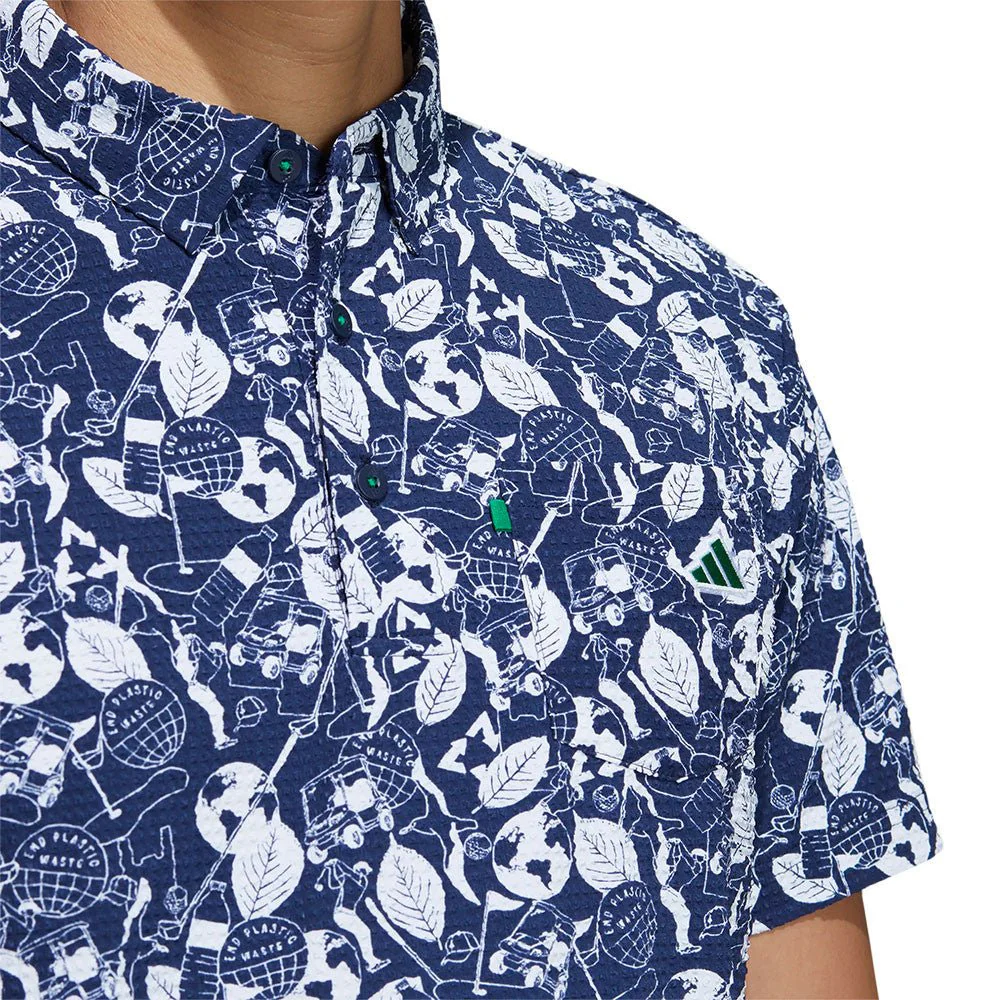 Adidas Primeknit Graphic Golf Polo - Image 3