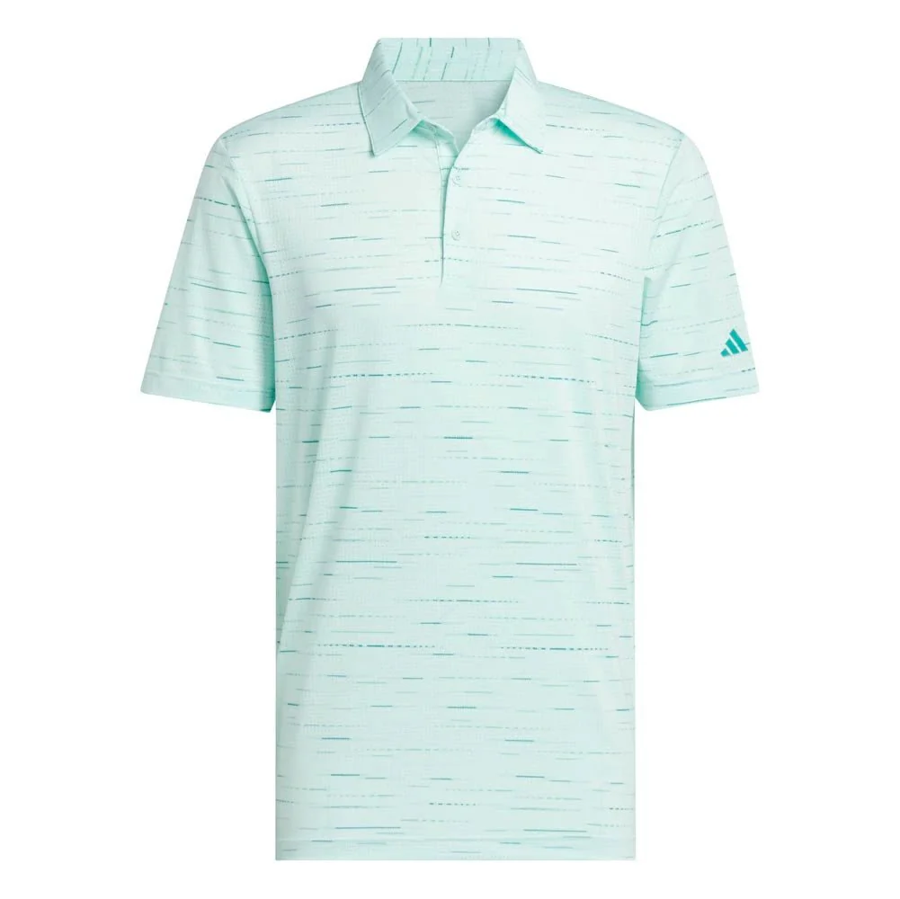 Adidas Ultimate365 Mesh Stripe Print Golf Polo