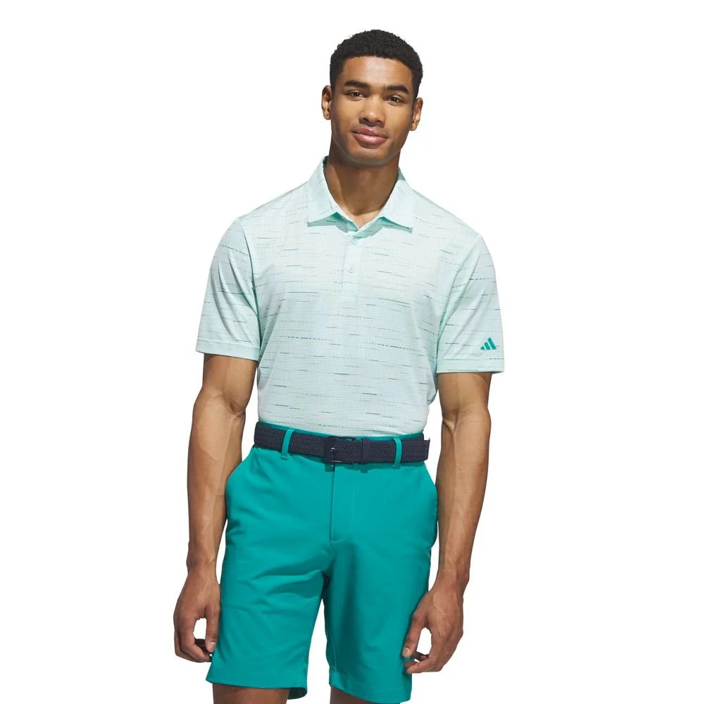 Adidas Ultimate365 Mesh Stripe Print Golf Polo - Image 2