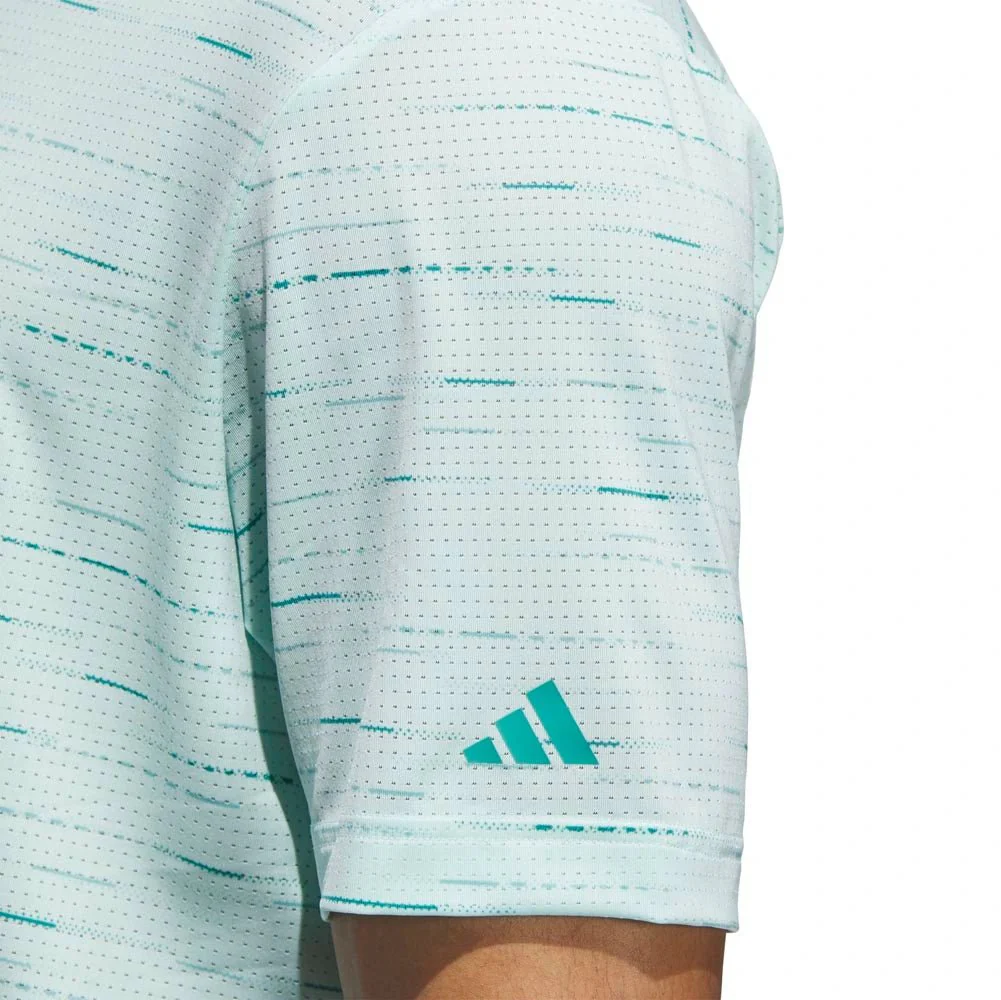 Adidas Ultimate365 Mesh Stripe Print Golf Polo - Image 4