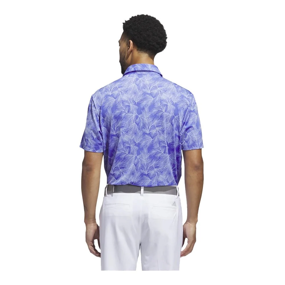 Adidas Ultimate365 Pine Print Mesh Golf Polo - Image 2