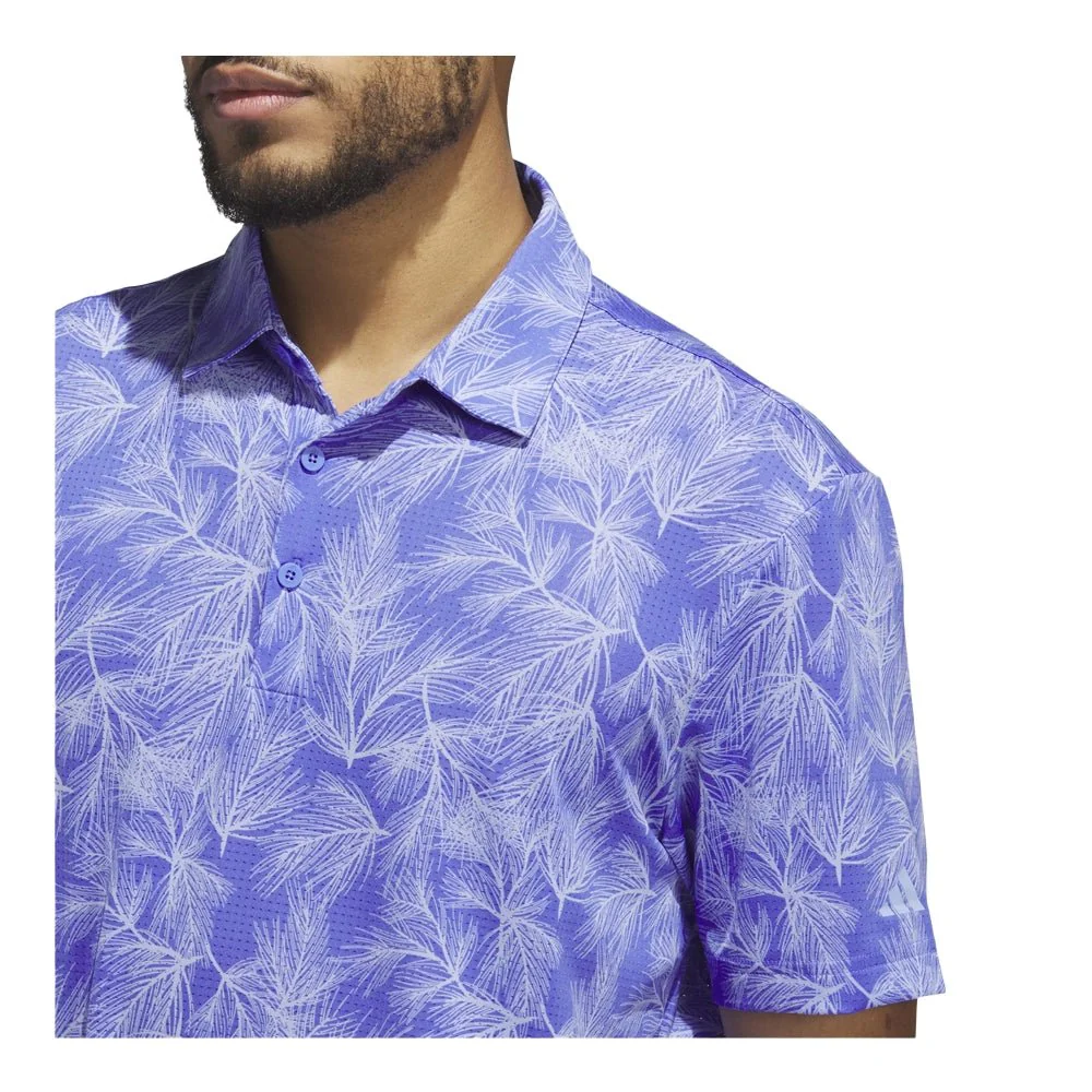 Adidas Ultimate365 Pine Print Mesh Golf Polo - Image 3