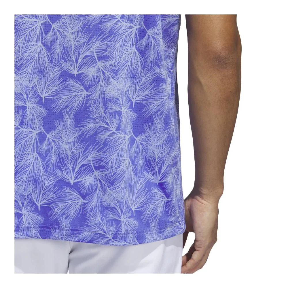 Adidas Ultimate365 Pine Print Mesh Golf Polo - Image 4