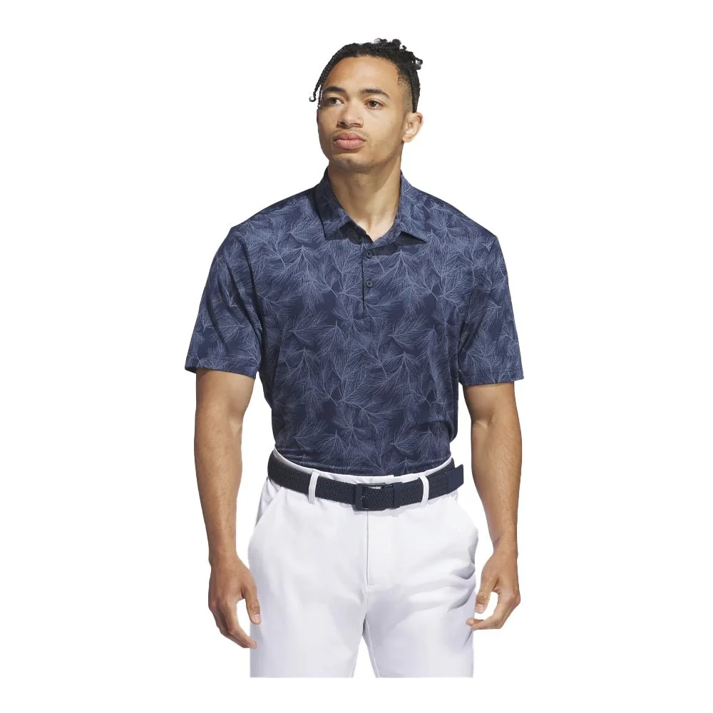 Adidas Ultimate365 Pine Print Mesh Golf Polo - Image 5