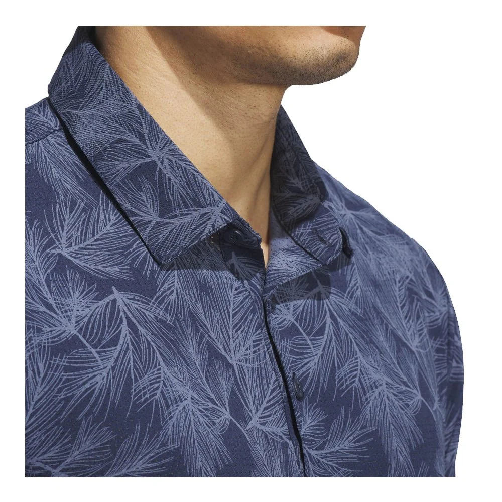 Adidas Ultimate365 Pine Print Mesh Golf Polo - Image 8