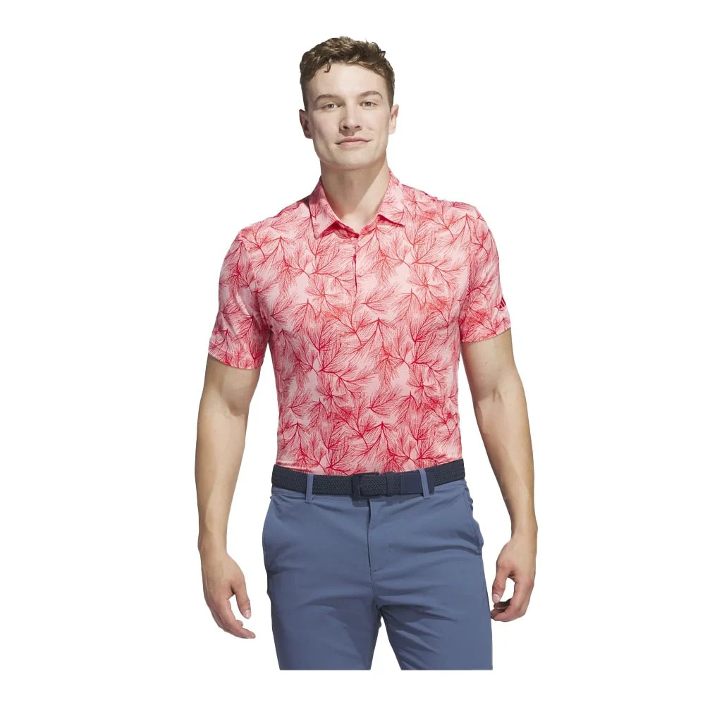 Adidas Ultimate365 Pine Print Mesh Golf Polo - Image 9
