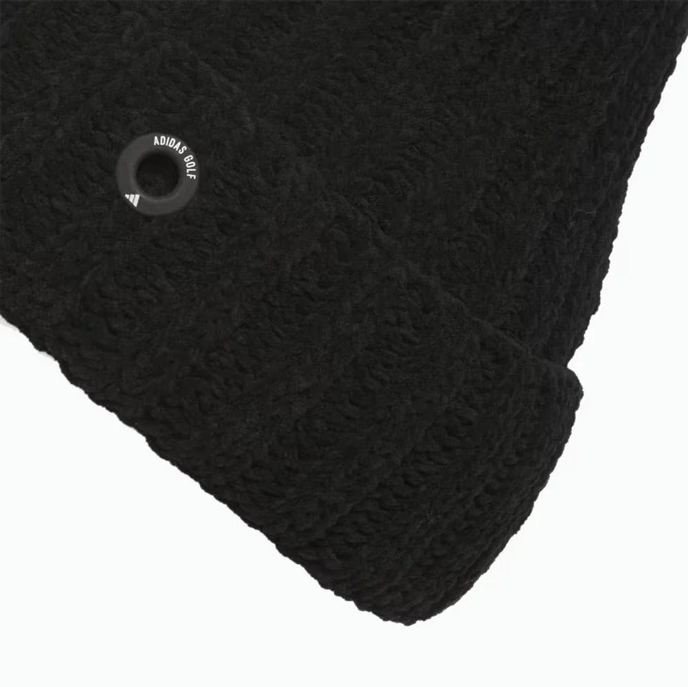 Adidas Women's Chenille Cableknit Pom Golf Beanie - Image 3