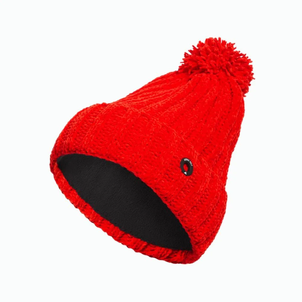 Adidas Women's Chenille Cableknit Pom Golf Beanie - Image 5