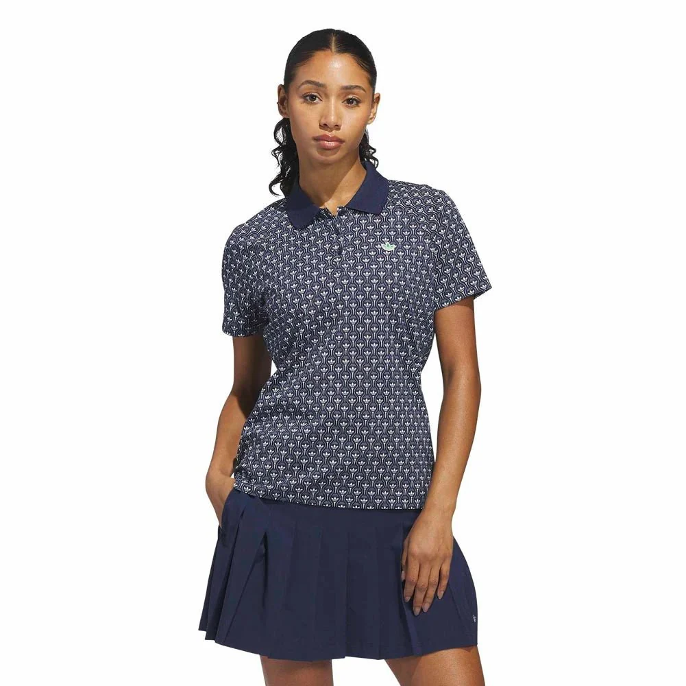Adidas Women's Originals All Over Trefoil Golf Polo - Image 2