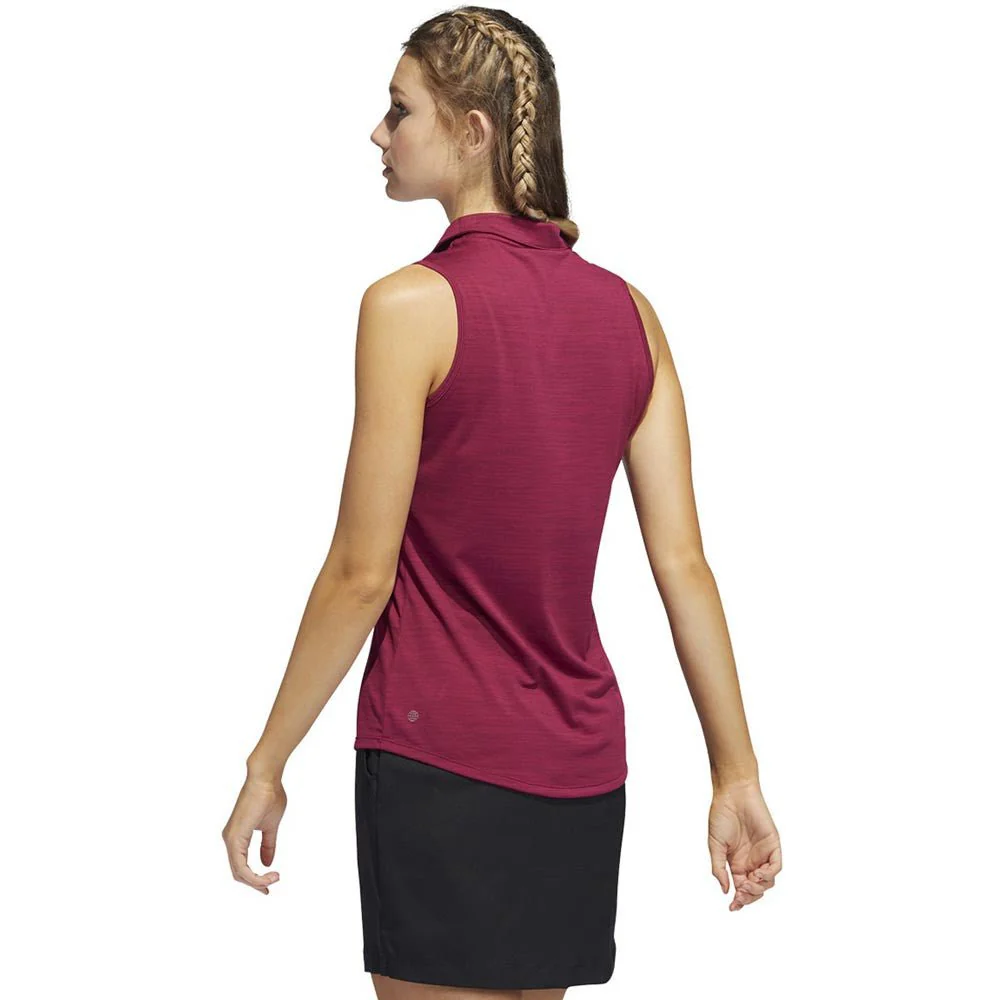 Adidas Women's Space-Dyed Sleeveless Polo - Image 4