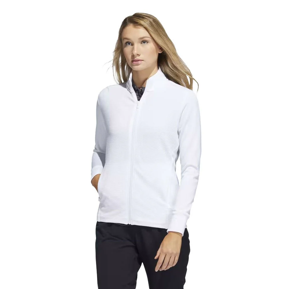 Adidas Women's Textured Full-Zip Golf Jacket