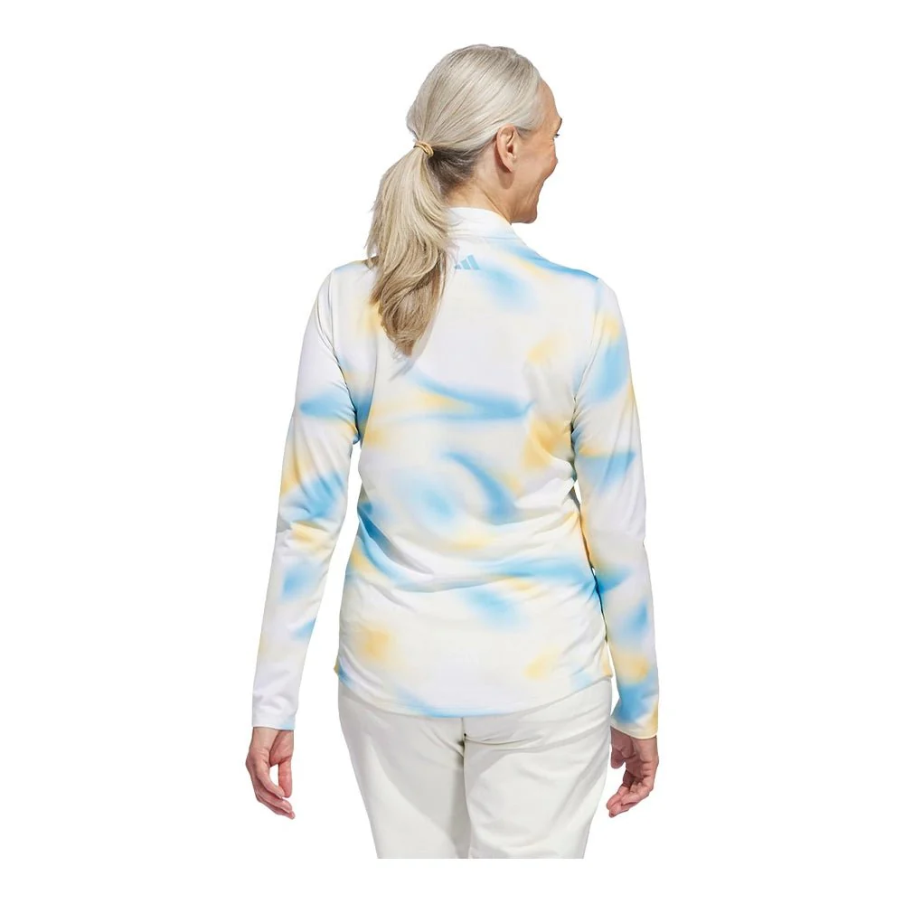 Adidas Women's Ultimate365 Golf Printed 1/4 Zip Mock - Image 11