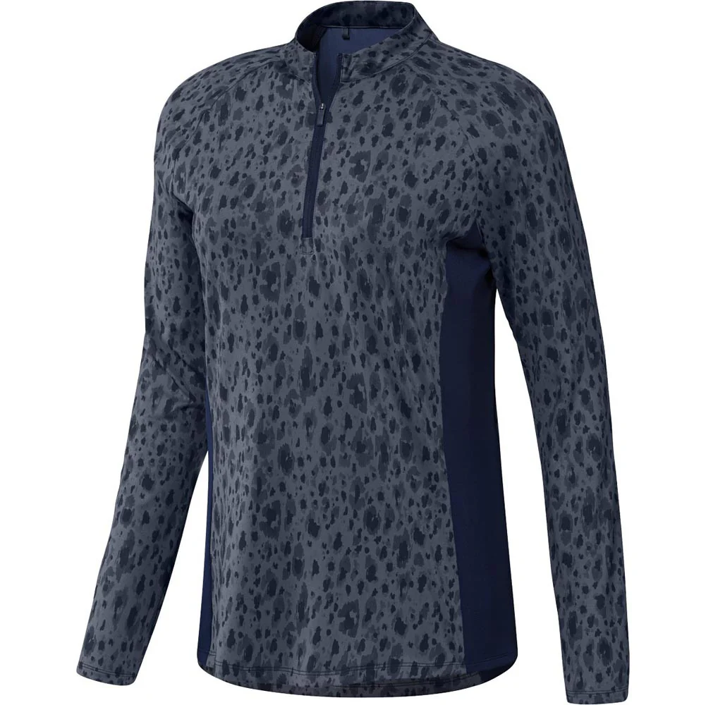 Adidas Women's Ultimate365 Golf Printed 1/4 Zip Mock - Image 4