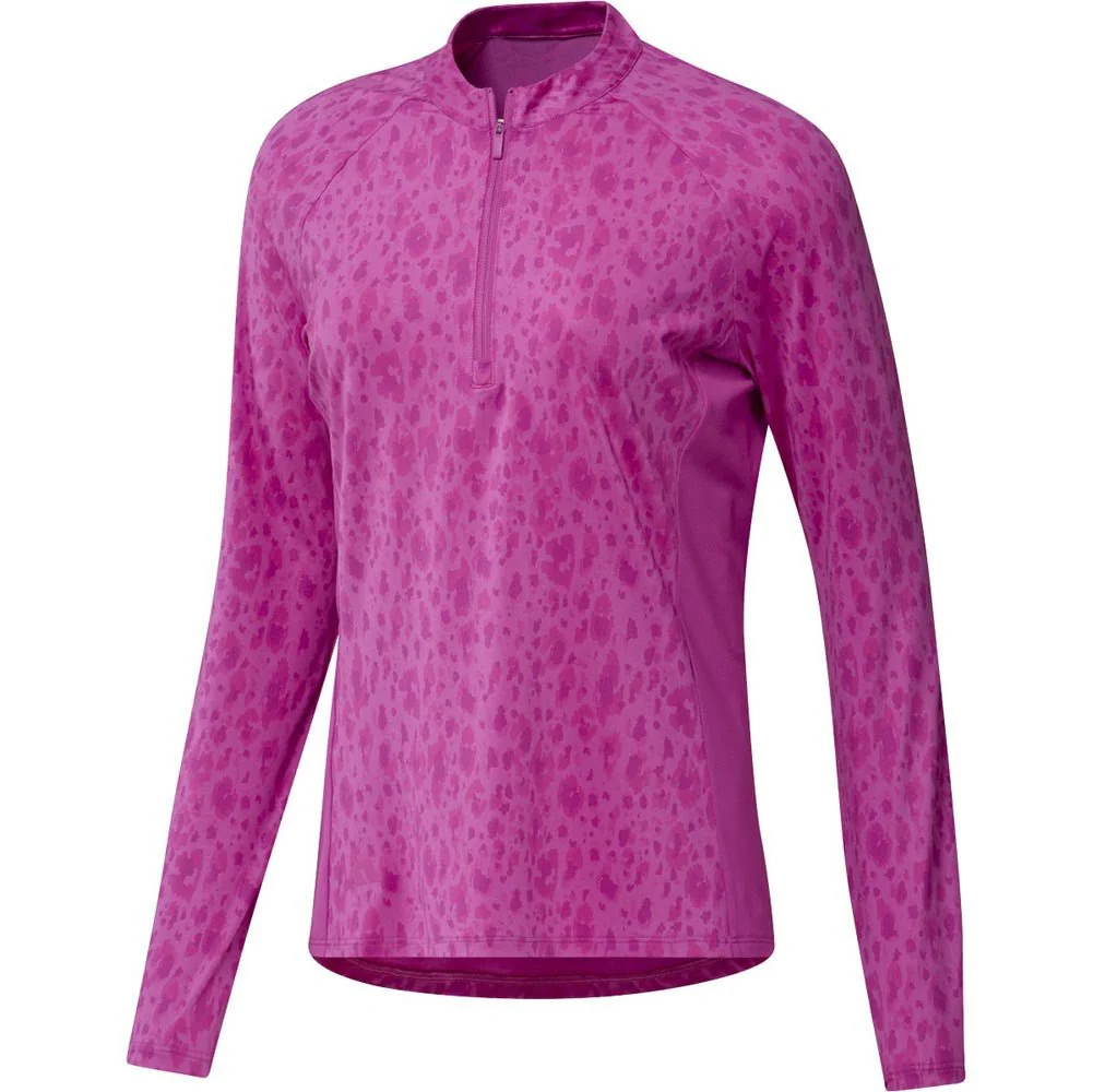 Adidas Women's Ultimate365 Golf Printed 1/4 Zip Mock - Image 6