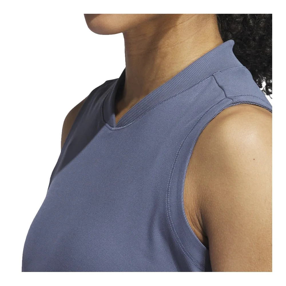 Adidas Women's Ultimate365 Low-Crew Mock Neck Sleeveless Golf Polo - Image 10