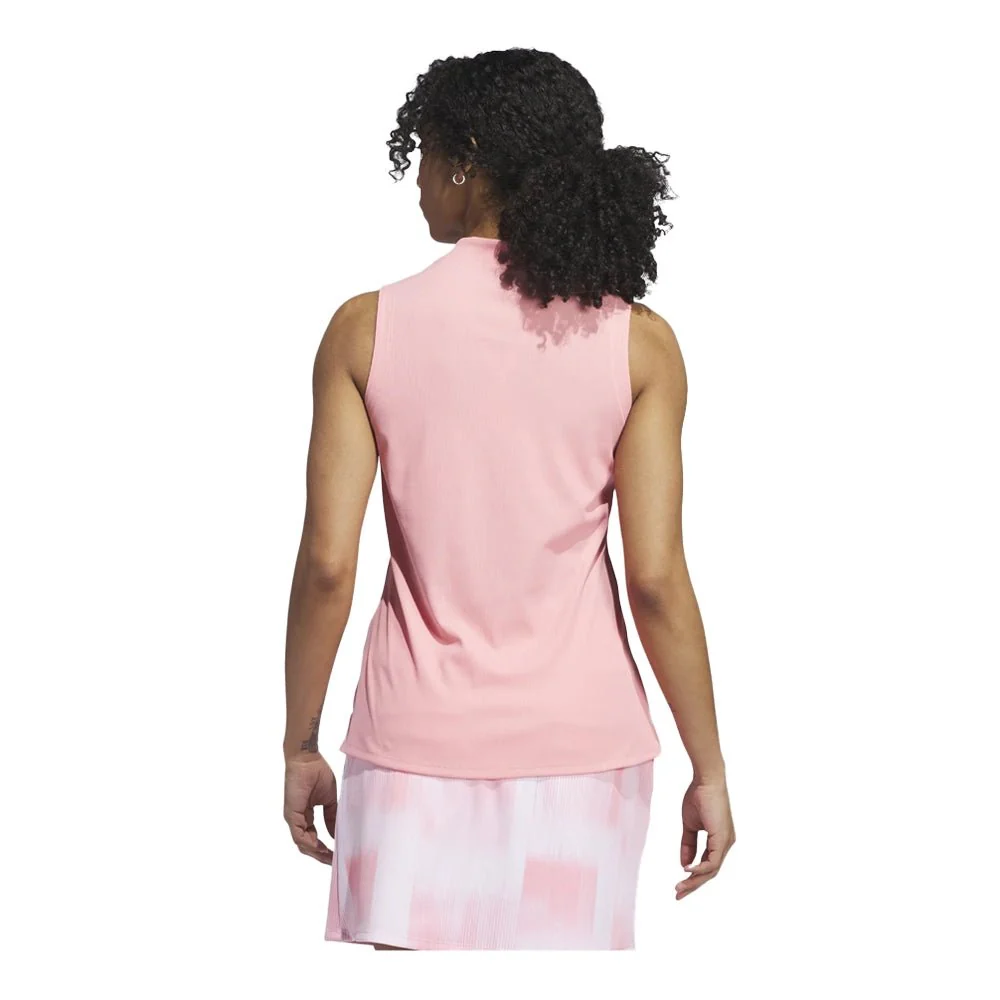 Adidas Women's Ultimate365 Low-Crew Mock Neck Sleeveless Golf Polo - Image 2