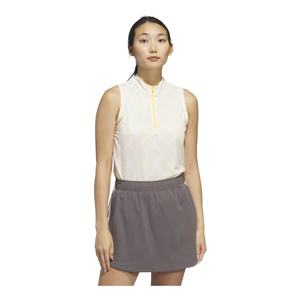 Adidas Women's Ultimate365 Ottoman Printed Sleeveless Golf Polo - Image 6