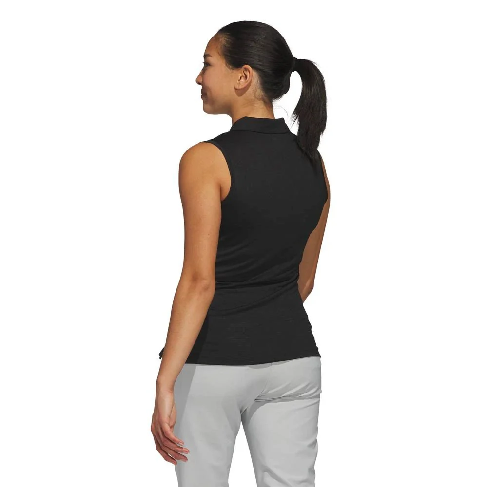 Adidas Women's Ultimate365 Solid Ottoman Sleeveless Golf Polo - Image 3