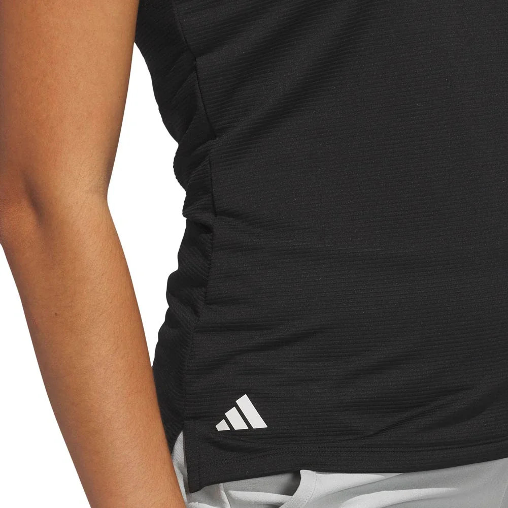 Adidas Women's Ultimate365 Solid Ottoman Sleeveless Golf Polo - Image 5