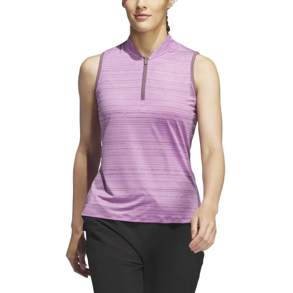Adidas Women's Ultimate365 Stripe Sleeveless Golf Polo - Image 8