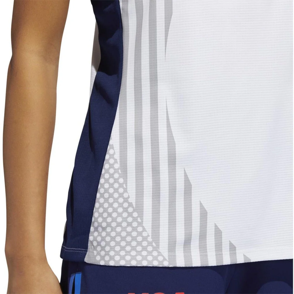 Adidas Women's USA Printed Sleeveless Polo - Image 5