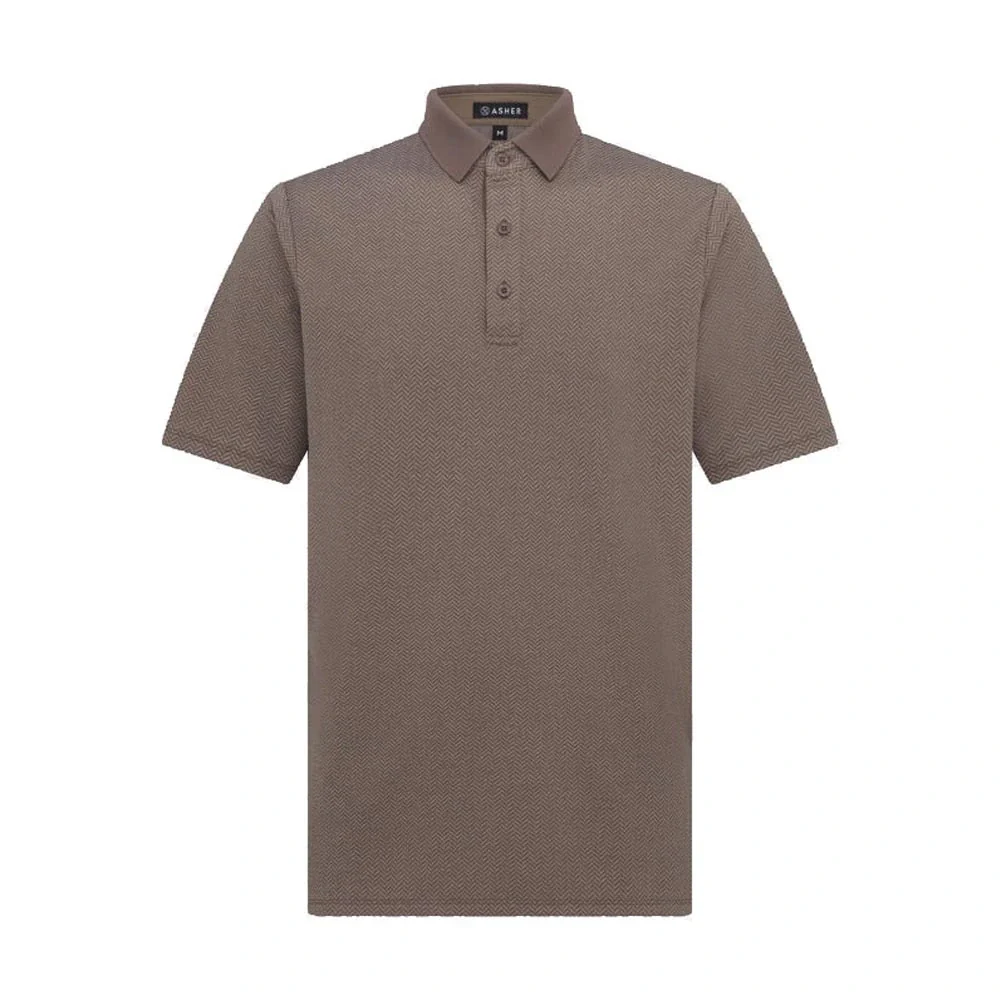 Asher Herringbone Golf Polo