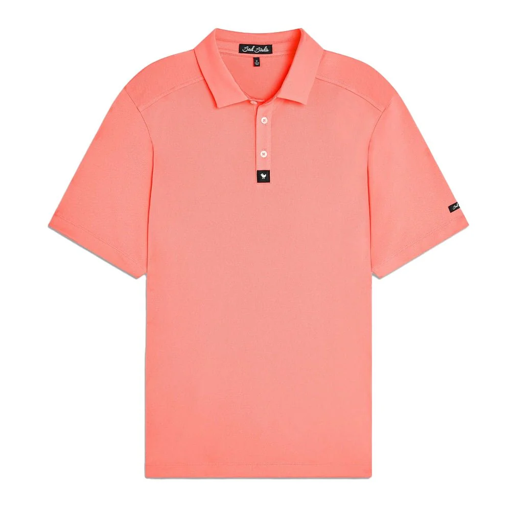 Bad Birdie Shell Pink Pique Golf Polo