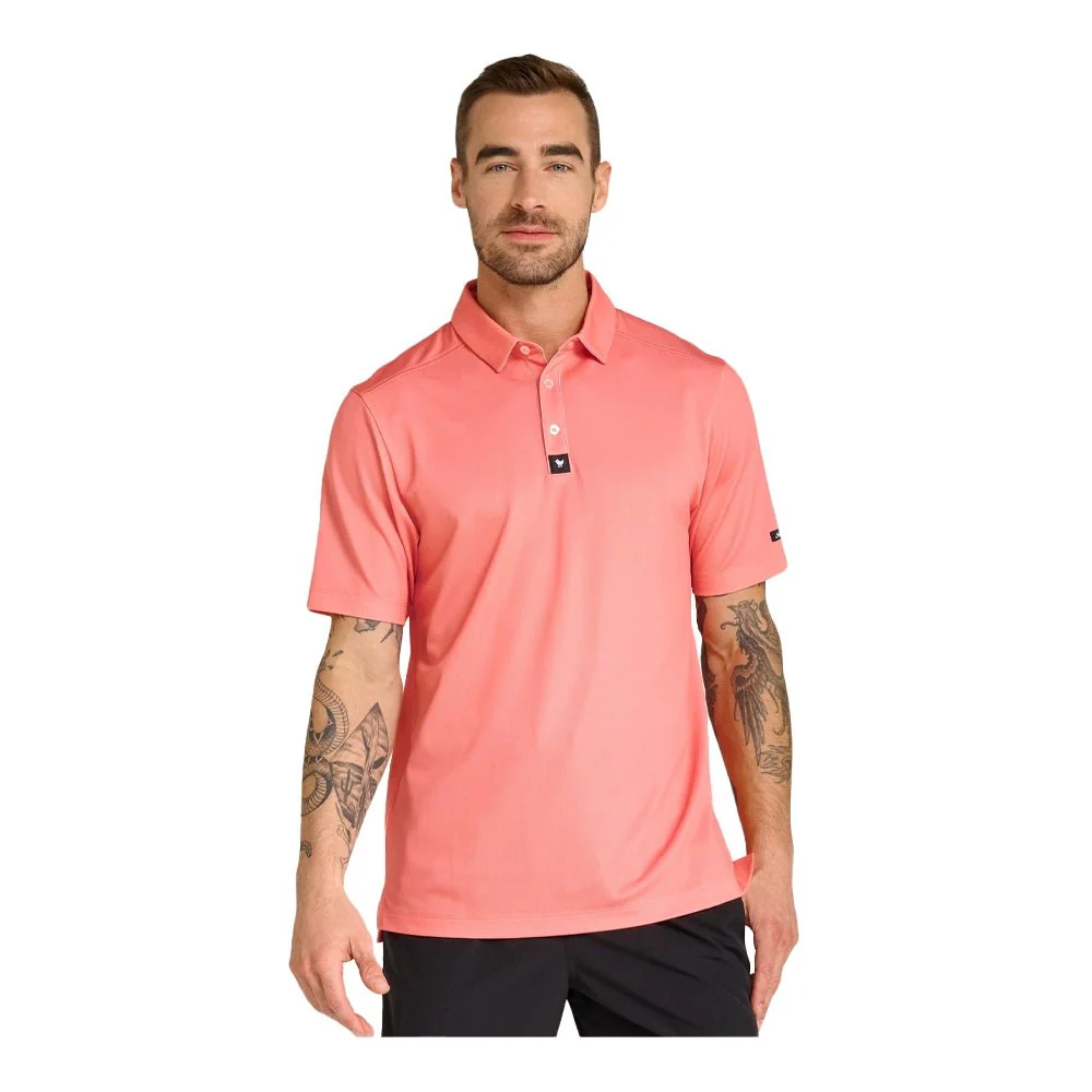 Bad Birdie Shell Pink Pique Golf Polo - Image 2