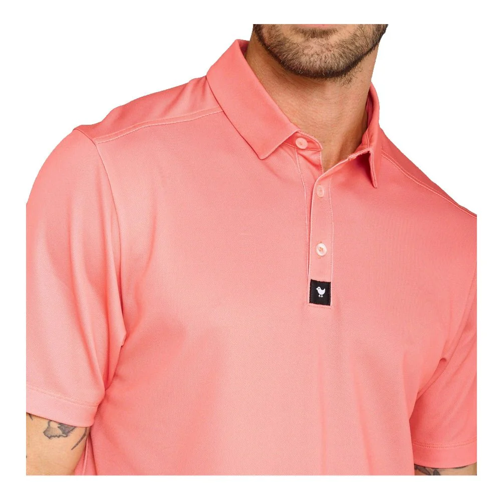 Bad Birdie Shell Pink Pique Golf Polo - Image 4