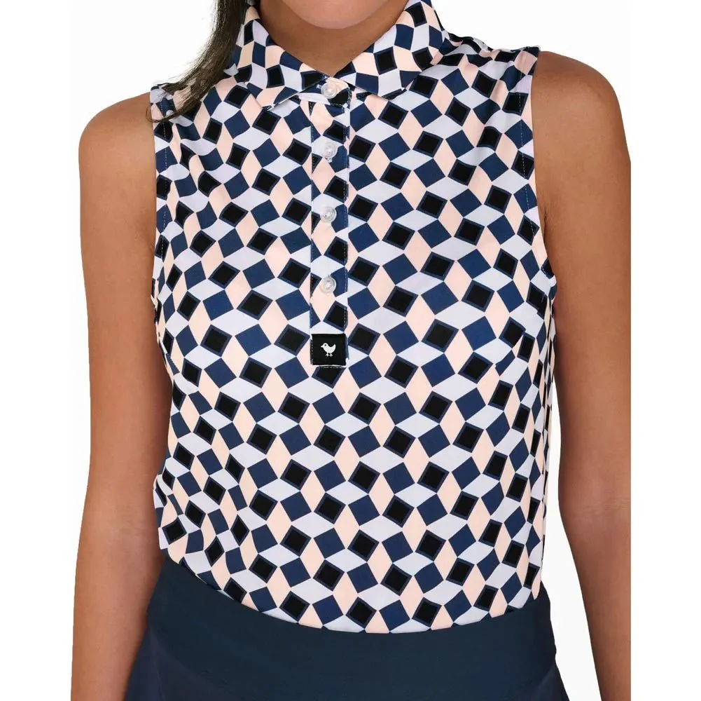 Bad Birdie Women's CheckM8 Sleeveless Polo - Image 3