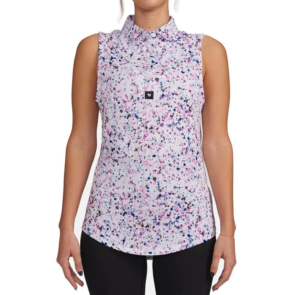 Bad Birdie Women's Paint Splatter 3.0 Golf Polo - Image 2
