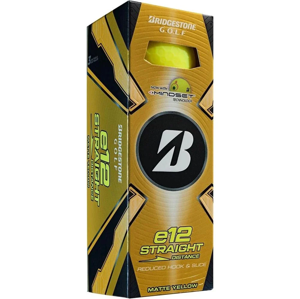 Bridgestone e12 Straight Golf Balls - Matte Yellow - Image 5