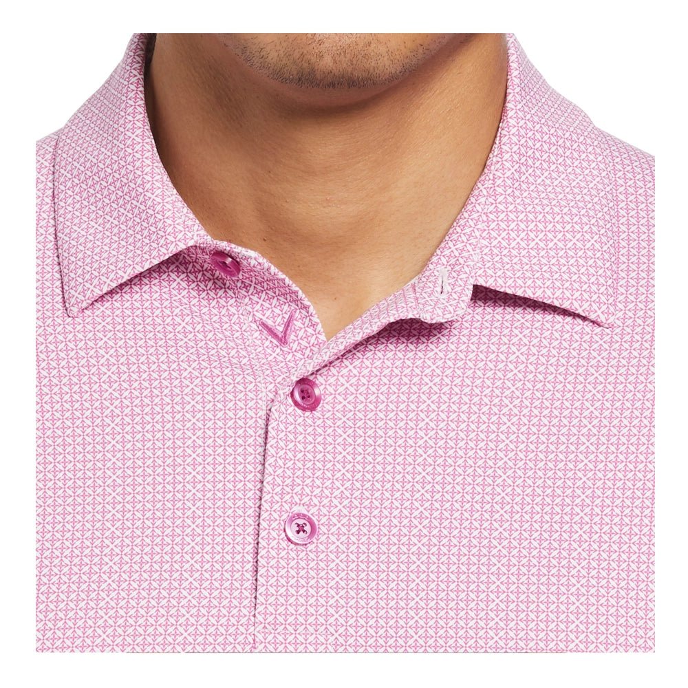 Callaway Big & Tall All-Over Chev Foulard Print Golf Polo - Image 3