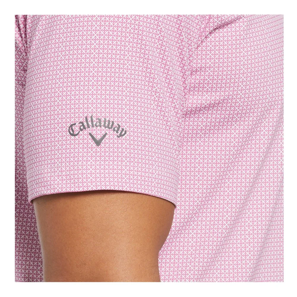Callaway Big & Tall All-Over Chev Foulard Print Golf Polo - Image 4