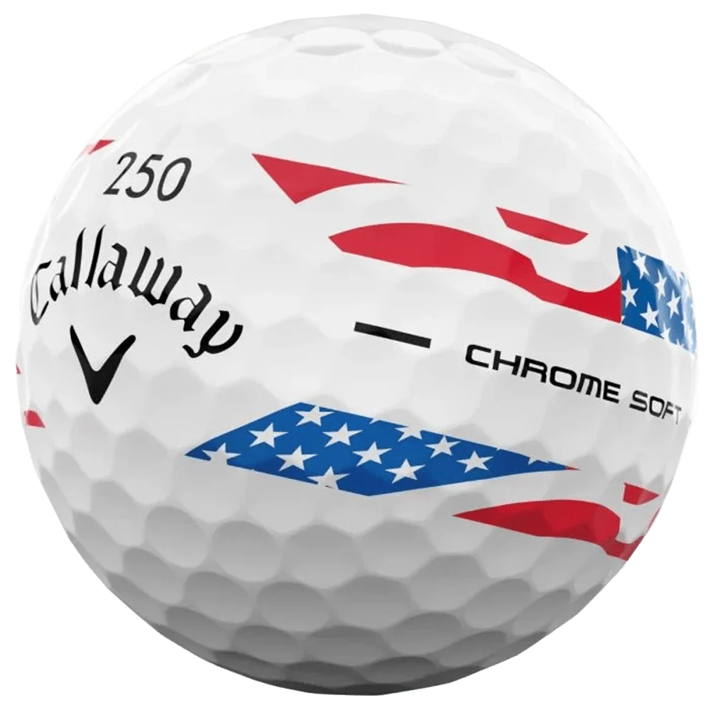 Callaway Chrome Soft 360 Stripe Golf Balls - USA - Image 3