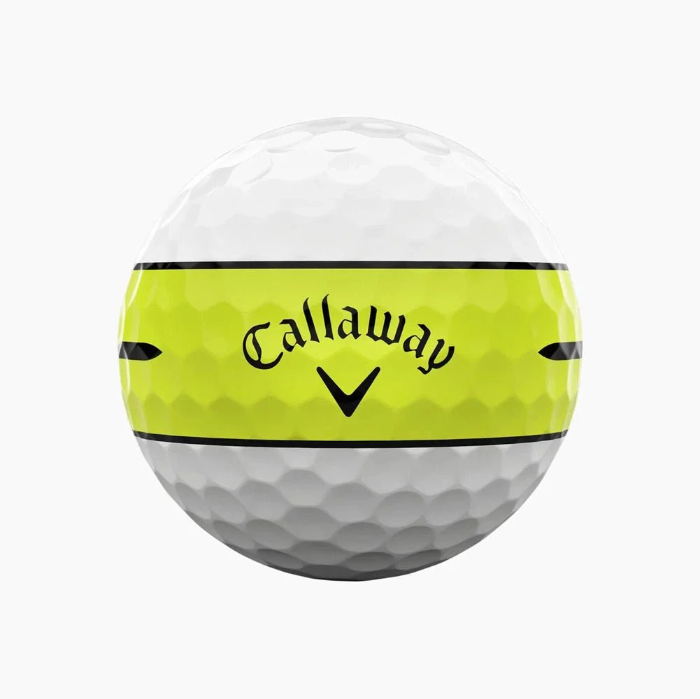 Callaway Chrome Soft 360 Stripe Golf Balls - Yellow - Prior Generation - Image 3