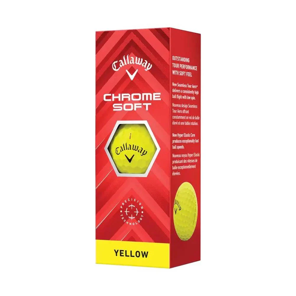 Callaway Chrome Soft Golf Balls - Yellow - 2024 - Image 4