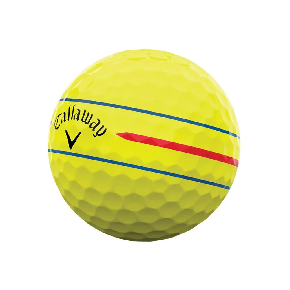 Callaway Chrome Tour 360 Triple Track Golf Balls - Yellow - 2024 - Image 2