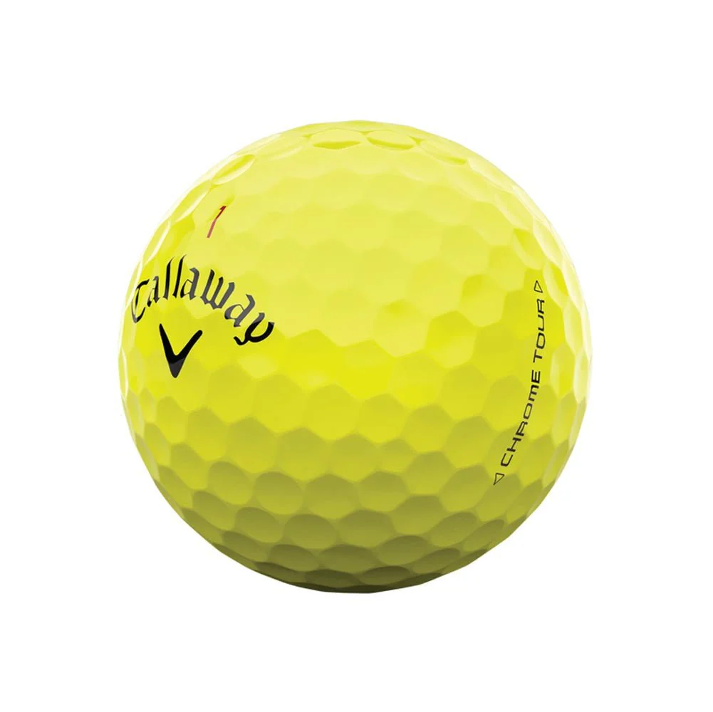 Callaway Chrome Tour Golf Balls - Yellow - 2024 - Image 2